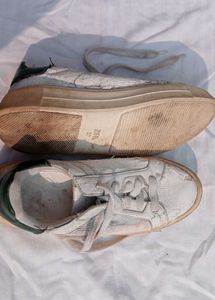 ZARA Classic White Lace-Up Sneakers | Original