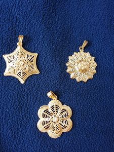 3 Gold Pandent For Chain