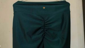 Dark Green V Cut  Leggings