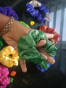 Colorful Handmade Scrunchie Set