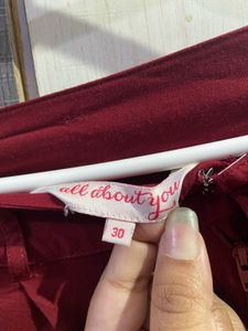 Burgundy Straight Panta