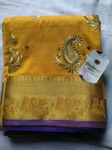 Shalimar Saree - Yellow & Gold
