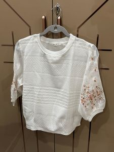 White Embroidered Top