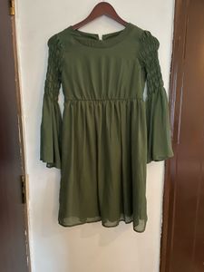 Olive Green Mini Dress