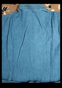 Denim Dress With Side Pockets