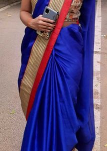 Elegant Fancy Blue Georgette Saree