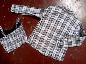 Plaid Shirt &amp; Top Set
