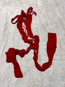 Red Fishnet Bodysuit