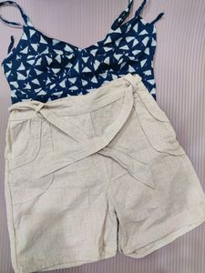Off-white Linen Shorts