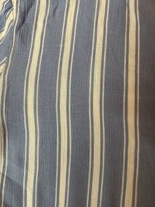 Blue With Vertical White Strips Top