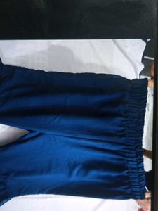 Navy Star Print Palazzo Pants