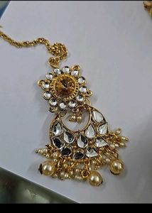 Necklace Earrings And Mangtika