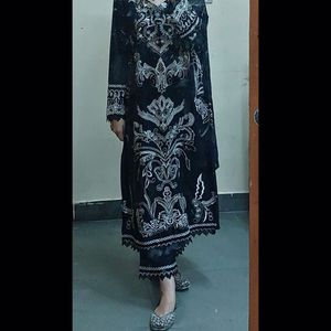 Elegant Black Embroiderd suit