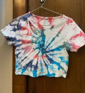 Tie-dye Print Crop Top