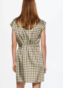 MANGO Green Sustainable Printed Mini Dress