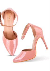 Elegant Nude Patent Leather Heels