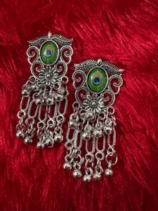Peacock Drop Earrings