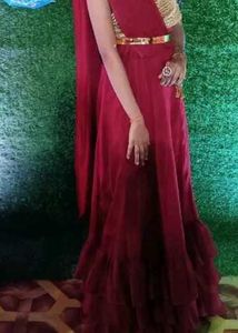 Elegant Maroon Ethnic Gown