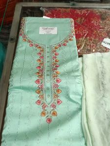 Mint Green Embroidered Salwar Kameez Suit