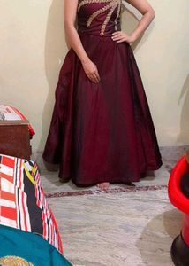 Elegant Burgundy Gown