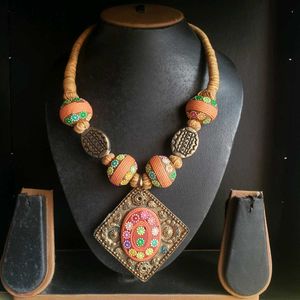 Orange Unique Necklace