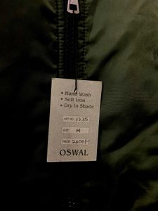 OSWAL Fur Coated Bomber Jacket.