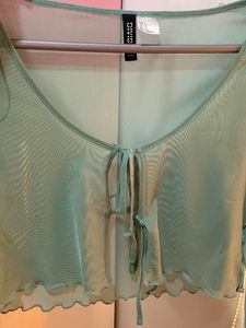 Mesh Front Tie Knot Aesthetic