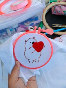 Cute Embroidered Hoop Art