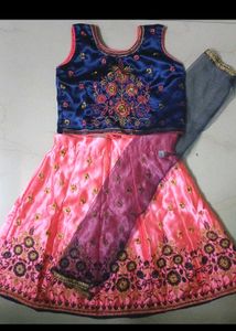 Lehenga Choli Set For 1-2 Yrs Girl Baby