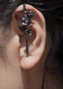 Black Moonstone Earcuff