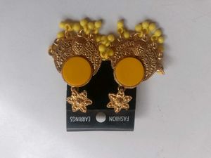 Yellow Fashion Earrings