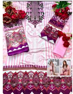 Unstitched Cotton Dress Material New Pattern