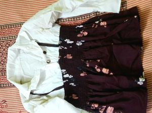 Floral Print Dress &amp; Shirt Set