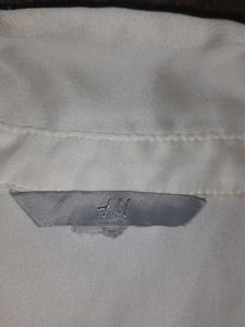 H&amp;M White Long Sleeve Shirt
