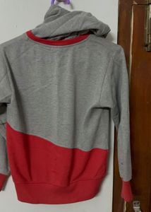 Boys Red &amp; Grey Hoodie