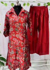 Maroon Floral Brand New Coord Set