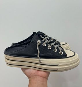Converse inspired Leather Mules