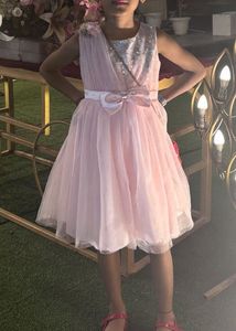 Peach Frock For 5-6 Years