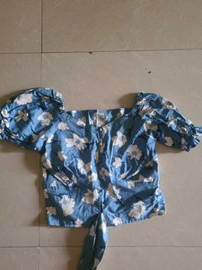 Puffy Sleeves Crop Top