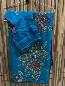 Embroidered saree