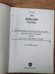 ISC English Papers Frank Class Twelve 12