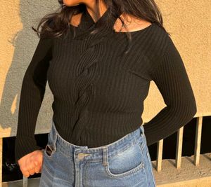 Cider Black Cut-out Top