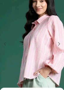 DressBerry Striped Puff Sleeve Shirt
