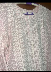 Pink Embroidery Kurti