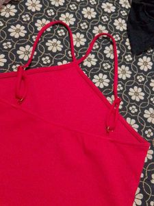 Red Cross String Crop Top ❤️
