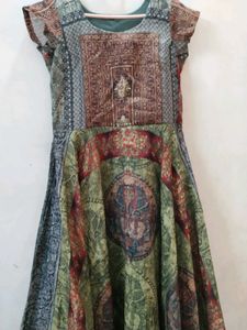 Boho Print Fit &amp; Flare Dress