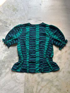 Chemistry Striped Peplum Top