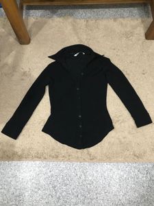 Zara Collared Fitted Top