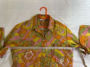 Zara Retro Floral Shirt Fits S-M