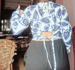 Patterned Long Sleeve Top